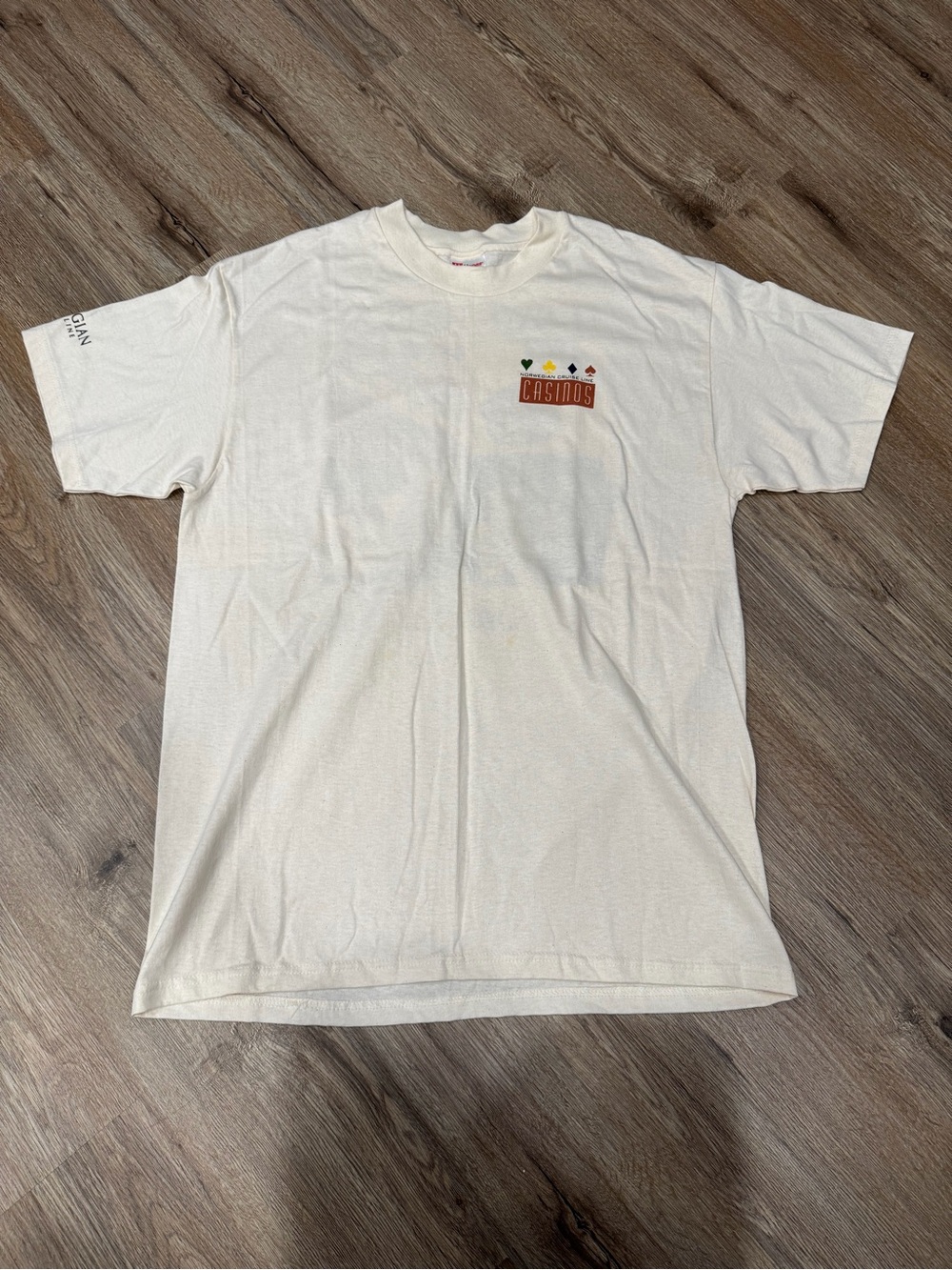 Vintage Cream Norwegian Cruise Line Casinos Graphic Short Sleeve Tee